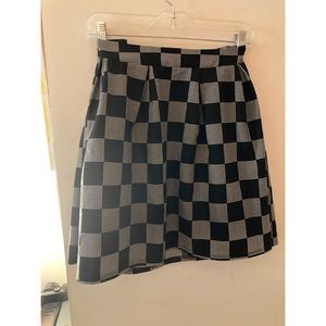 Pleated plaid skirt